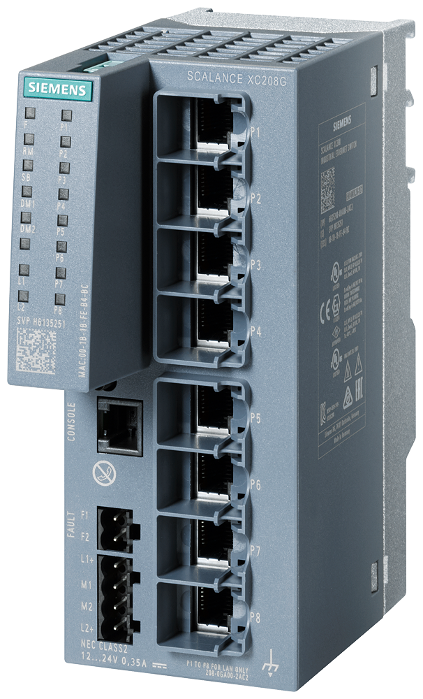 6GK5208-0GA00-2AC2 XC208G SWITCH gestionable 8xRJ45 10/100Mbits/s