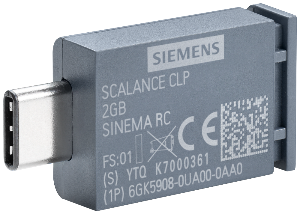 6GK5908-0UA00-0AA0 SCALANCE CLP 2GB SINEMA RC medio extraíble para habilitar la conexión a SINEMA R