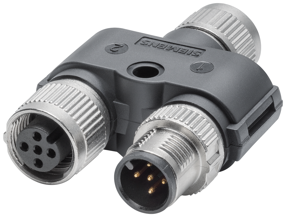 6GK1907-0DC00-6AA5 M12 Power T-TAP (código A), elemento en T para energía para switches SCALANCE XP