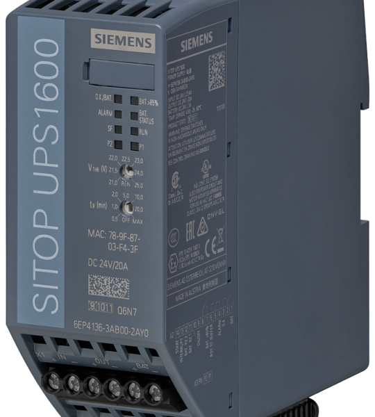 6EP4136-3AB00-2AY0 SITOP UPS1600 24V/20A ETHERNET/PROFINET