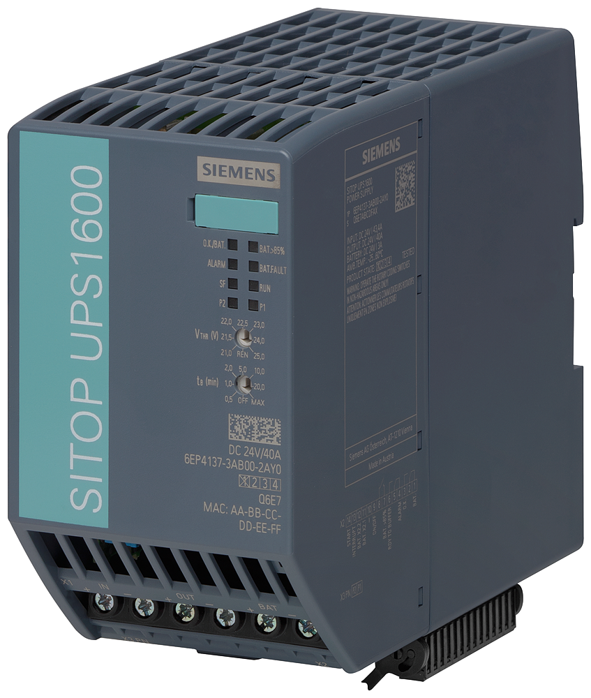 6EP4137-3AB00-2AY0 SITOP UPS1600 24V/40A ETHERNET/PROFINET