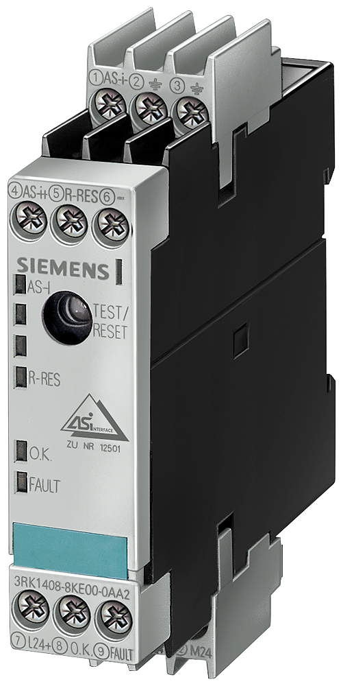 3RK1408-8KE00-0AA2 Módulo AS-i Slimline S22,5, vigilancia de defectos a tierra, IP20, 1 × 1 entr.