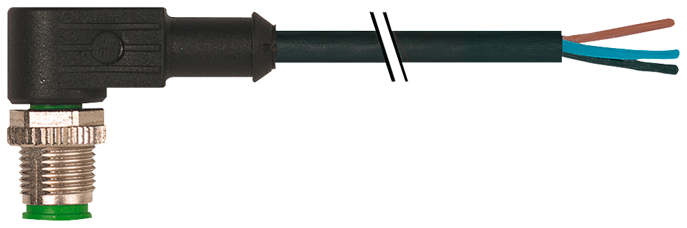 3RK1902-4HB50-5AA0 Cable de control, 5 m, 1 conector M12 acodado, 5 × 0,34 mm², codificación A, máx
