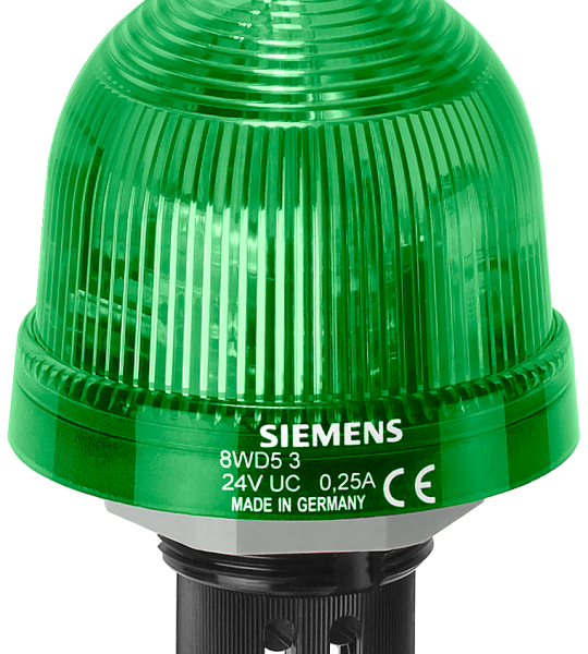 8WD5320-0CC Lámpara incorporada luz de flash, 24 V, verde