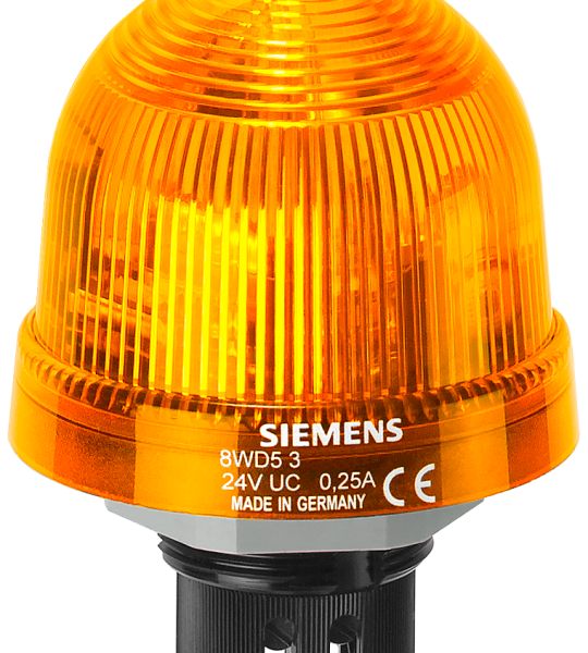 8WD5320-5AD Lámpara incorporada luz permanente, LED, 24 V UC, amarillo