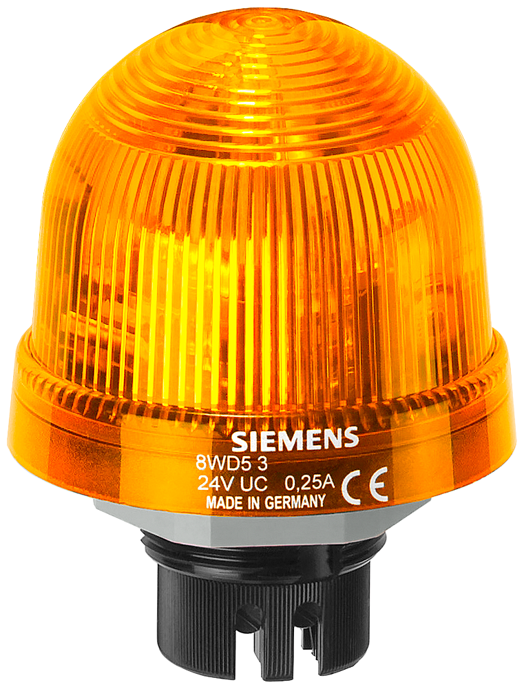 8WD5320-5AD Lámpara incorporada luz permanente, LED, 24 V UC, amarillo