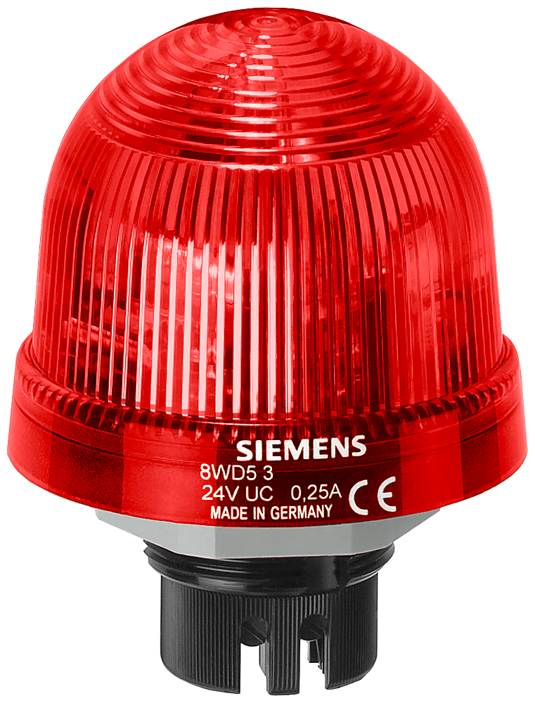 8WD5300-1AB Lámpara incorporada luz permanente, 12-230 V UC, roja