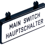 3LD9286-1A Placa adicional, alemán/inglés, 47 mm × 17 mm, accesorio