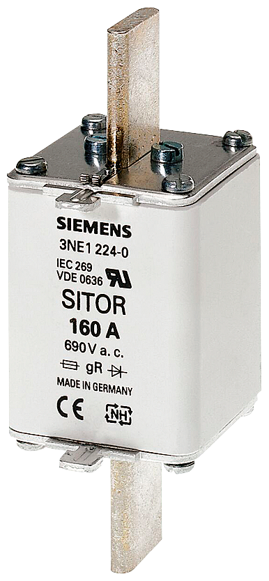 3NE1224-0 Fusible NH1 160A gS SITOR 690VAC / 250VDC
