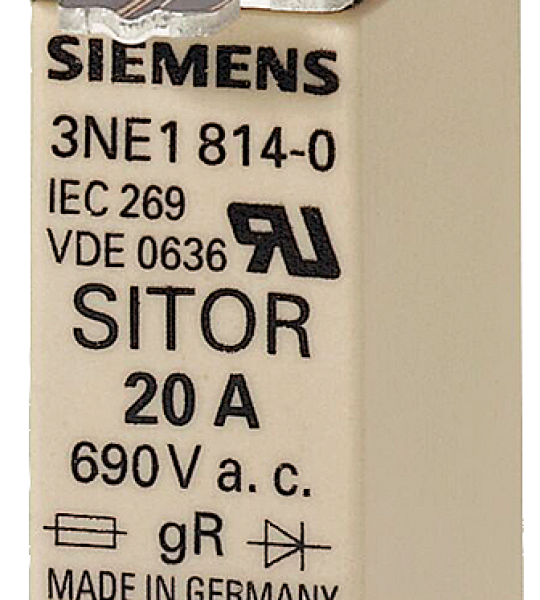 3NE1813-0 Cartucho fusible SITOR, con contactos de cuchilla, NH000, In: 16 A, gS, Un AC: 6