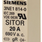 3NE1818-0 Cartucho fusible SITOR, con contactos de cuchilla, NH000, In: 63 A, gS, Un AC: 6