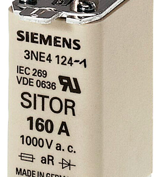 3NE4121 Cartucho fusible SITOR, con contactos de cuchilla, NH0, In: 100 A, aR, Un AC: 10