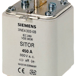 3NE4334-0B Cartucho fusible SITOR, con contactos de cuchilla ranurados, NH2, In: 500 A