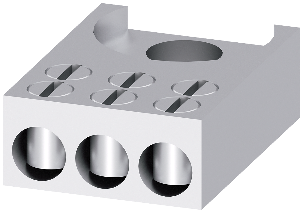 3NP1933-1BE10 Borne triple 3 × 2,5-16mm², para tamaño NH00, con conexión por tornillo, accesor