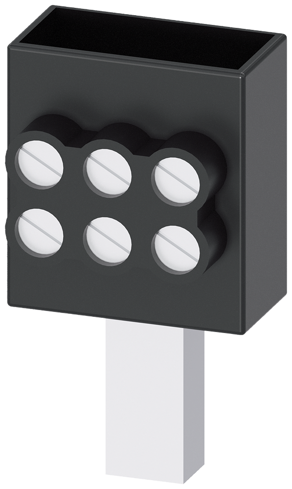 3NP1923-1BE20 Borne triple 3 × 2,5-16mm², para tamaño NH000, NH00 con borne tipo marco