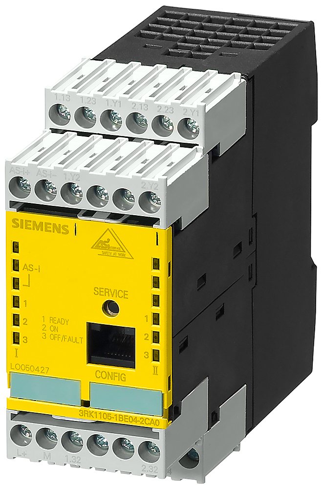 3RK1105-1AE04-2CA0 Monitor de seguridad ampliado ASIsafe 1 F-RO, 1 circuito de habilitación, IP20