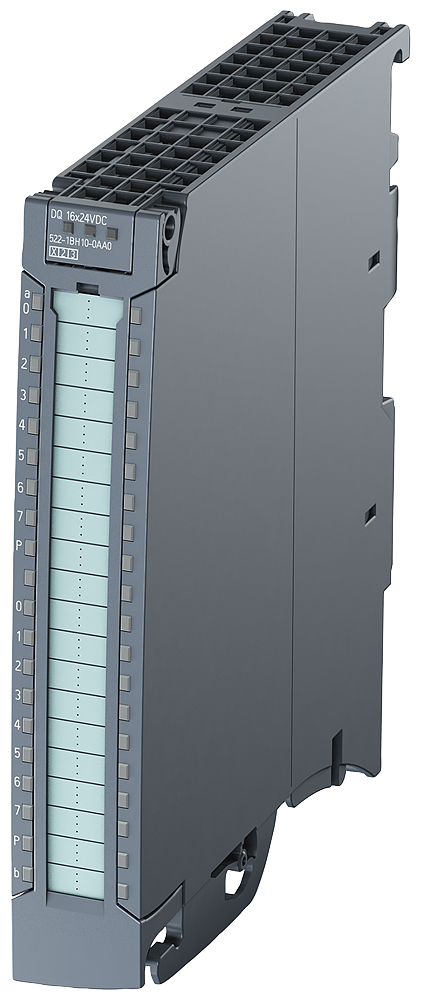 6ES7522-1BH10-0AA0 SIMATIC S7-1500 DQ 16x24VDC/0,5A BA 25 mm incl. conector frontal con bornes de r