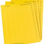 6ES7193-6LA10-0AG0 SIMATIC ET 200SP Tiras rotulables, papel amarillo 10 pliegos DIN A4 con 1 000 ti