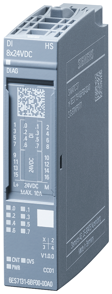 6ES7131-6BF00-2CA0 SIMATIC ET 200SP DI 8x24 VDC HF UE 10