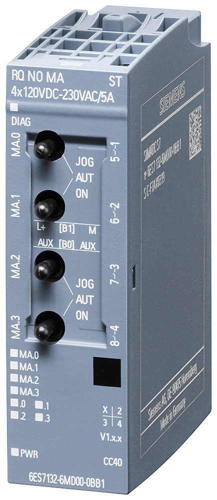 6ES7132-6MD00-0BB1 SIMATIC ET 200SP RQ 4x120 VDC ... 230 VAC/5 A NO MA ST