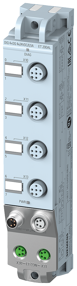 6ES7143-5AF00-0BA0 SIMATIC ET 200AL DIQ 4+DQ 4x24VDC/0,5A 4x M12