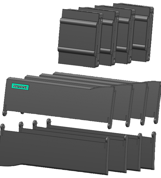 6ES7291-1AB30-0XA0 Repuesto tapas frontales p/CPU 1214 ( 4uds )