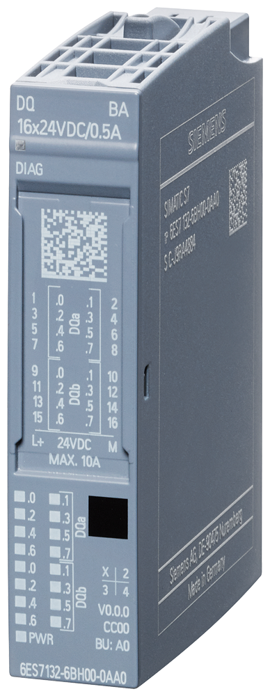 6ES7132-6BH00-2AA0 SIMATIC ET 200SP DQ 16x24VDC/0,5A BA UE 10