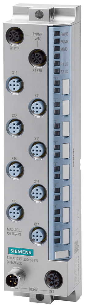 6ES7142-6BR00-0BB0 SIMATIC ET 200eco PN DQ 8x24VDC/2A, M12-L 8x M12
