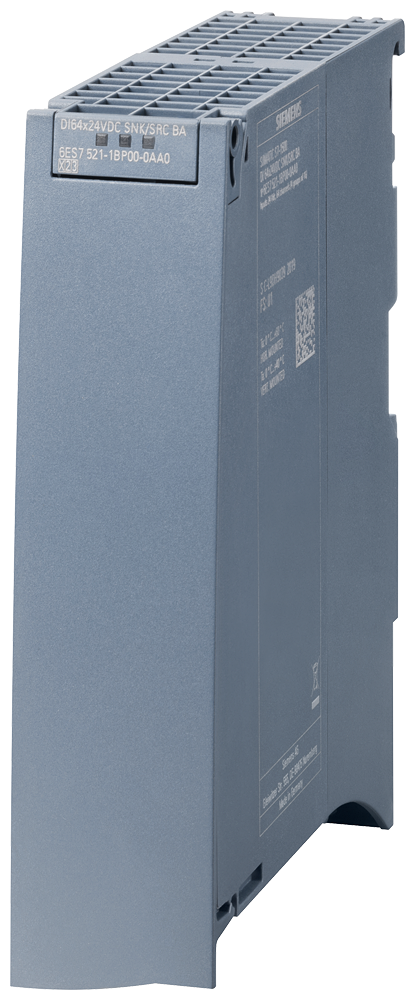 6ES7521-1BP00-0AA0 SIMATIC S7-1500 DI 64x24VDC BA 35 mm Los cables y bloques de terminales deben pe