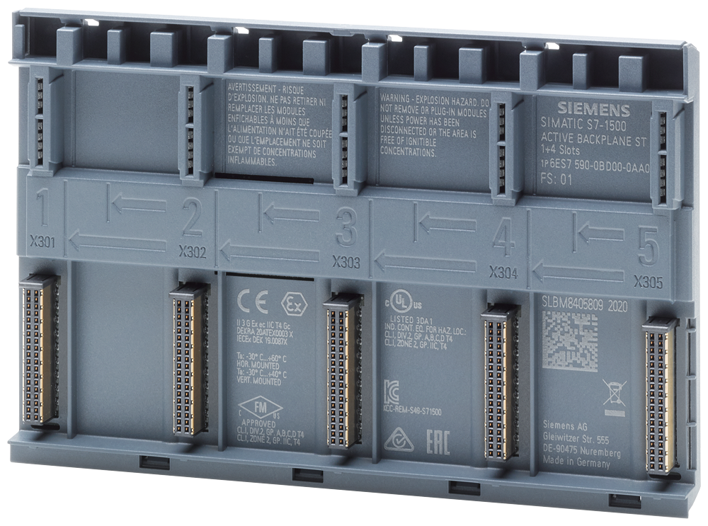 6ES7590-0BD00-0AA0 SIMATIC S7-1500 backplane activo ST 1+4 slots