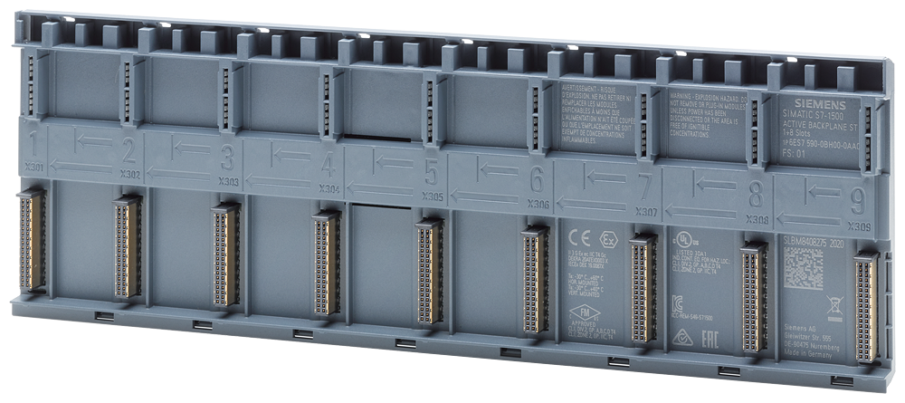 6ES7590-0BH00-0AA0 SIMATIC S7-1500 backplane activo ST 1+8 slots
