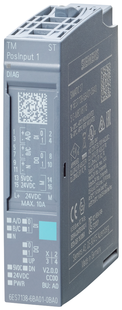 6ES7138-6BA01-2BA0 SIMATIC ET 200SP TM PosInput 1 1 MHz UE 10