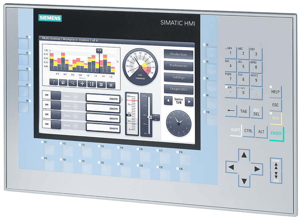 6AV2124-1JC01-0AX0 KP900 COMFORT TECLAS 9  PN/DP