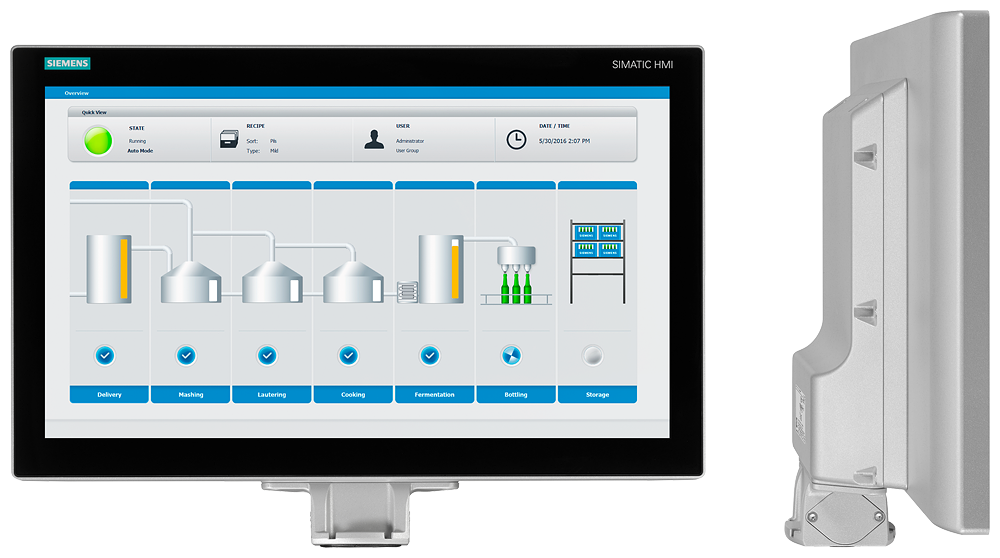 6AV7466-6MA01-0AA0 SIMATIC IPC IFP1900 PRO HD 19" multitouch, Ethernet, pie de apoyo, elemento