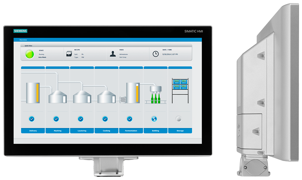 6AV2124-0QC24-1AX0 SIMATIC HMI TP1500 Comfort PRO Preparado para pie de apoyo y elementos de amplia