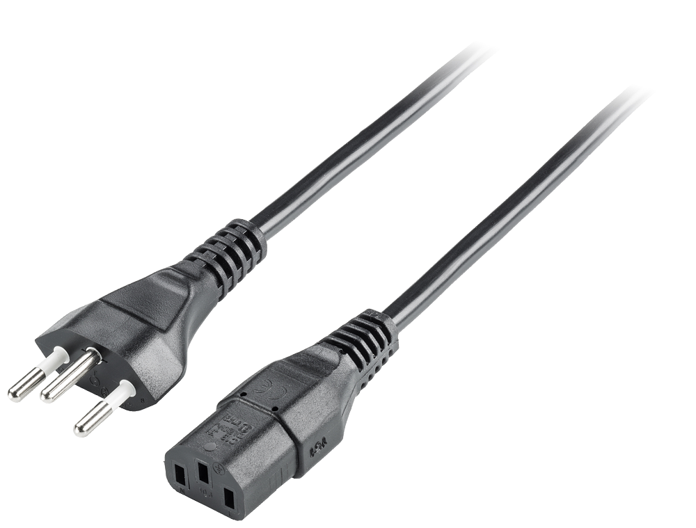 6ES7900-0CA00-0XA0 SIMATIC HMI Cable de alimentación con conector IEC 180°, 110/230 V DC para Suiza